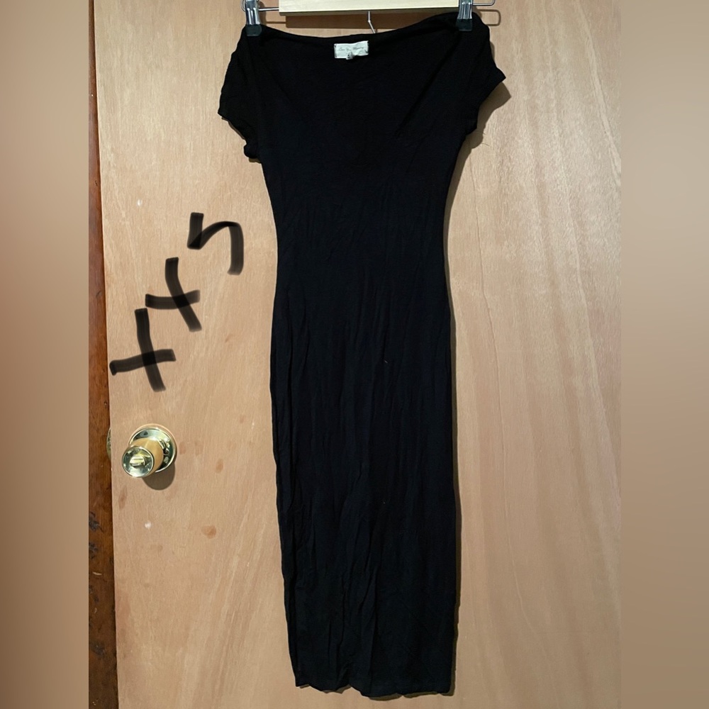 Black cotton dress